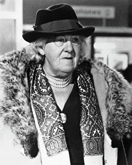Empress Prints: Margaret Rutherford Wearing Hat and Fur