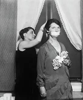 Clinic Prints: Margaret Sanger Has Her Mouth Covered