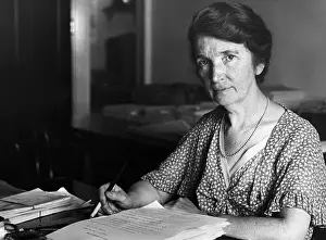 Legislation Prints: Margaret Sanger Seated at Desk