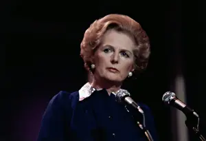 Margaret Thatcher at Microphones