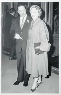 Margaret Truman and Harold Arlen Posing at Entrance