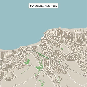 Aerial View Collection: Margate Kent UK City Street Map