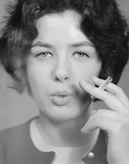 Margie Hart with Cigarette in Hand