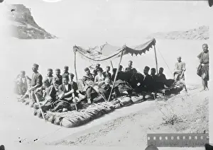 Persia Prints: Marguerite Harrison Crossing on Royal Raft of Persian Tribe