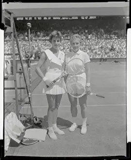 Wimbledon Prints: Maria Bueno and Darlene Hold at Wimbledon