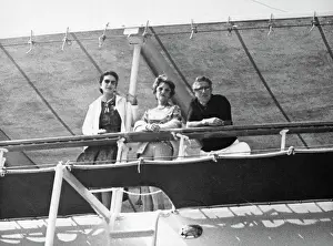 Maria Callas and Artemis Onassis Riding on Yacht