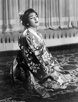Kimono Prints: Maria Callas In Madama Butterfly