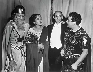 Maria Callas Poses with Fellow Performers