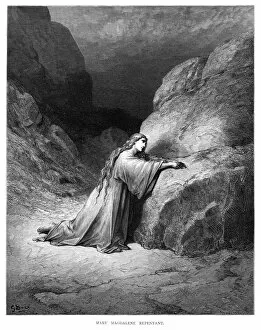 Images Dated 15th August 2016: Maria Magdalene engraving 1870