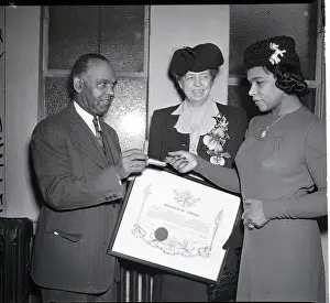 Award Prints: Marian Anderson Holding Liberian Order