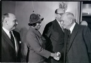 Congratulating Prints: Marian Anderson with John Foster Dulles