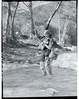 Marian Marsh Prints: Marian Marsh Fishing