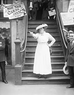 Broadway Prints: Marie Dressler Speaking to Strikers