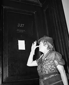 Activist Prints: Marie Randby Thumbs Nose at Senator's Door