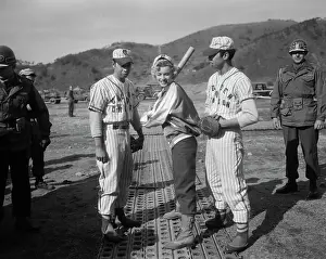 Marilyn with Korean Baseball Players