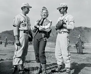 Marilyn with Korean Baseball Players