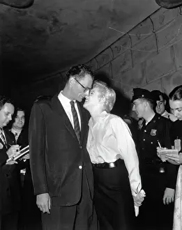 Marilyn Monroe and Arthur Miller Embracing