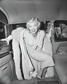 Vehicle Seat Prints: Marilyn Monroe Boarding a Car