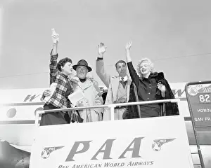 Marilyn Monroe and Joe DiMaggio Departing on Boat