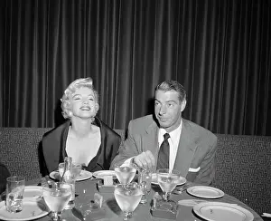 Dining Prints: Marilyn Monroe and Joe DiMaggio Dining
