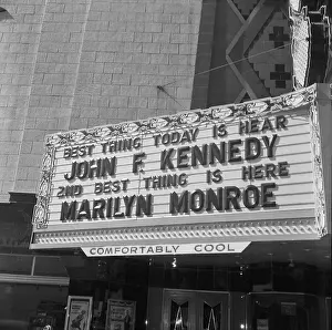 Movie Theater Prints: Marilyn Monroe and John F, Kennedy