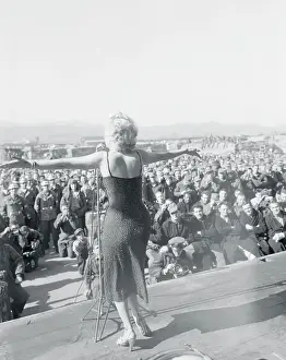 Marilyn Monroe Performing for Troops