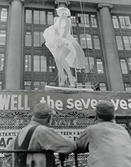 Marilyn Monroe Print: Times Square Installation (1955). Art Prints