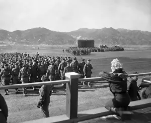 Military Camp Prints: Marilyn Monroe Reviews the Troops