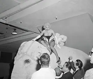 Marilyn Monroe Riding an Elephant