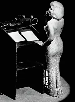 Singer Prints: Marilyn Monroe Singing Happy Birthday to JFK