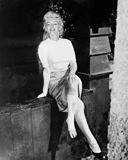 Marilyn Monroe Sitting with Sprained Ankle