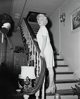 Nightgown Prints: Marilyn Monroe Standing on Stair Case