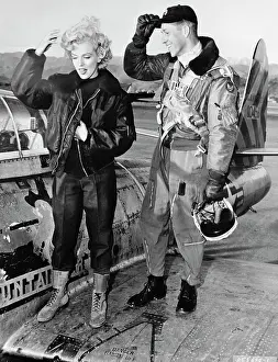 Marilyn Monroe Talking with Lieutenant