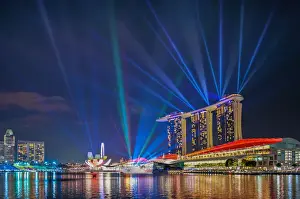 Laser Prints: Marina bay light show