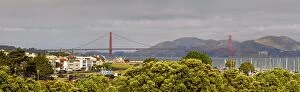 Golden Gate Suspension Bridge Gallery: The Marina District with the Golden Gate, San Francisco, California, USA