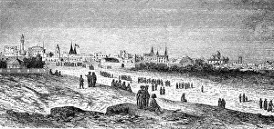 Harbors Prints: The Marina in Tunis in 1870, Tunisia