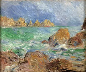Oil Painting Prints: Marine, Guernsey, by Pierre-Auguste Renoir