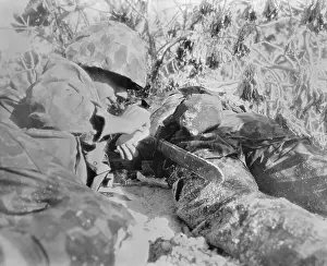 Wound Prints: Marine, Head Down, Pours Drug On Wounded
