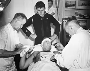 Injury Prints: Marine in Hospital Bed Injured