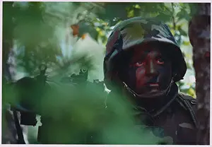 Marine Observing Assault Team During Training