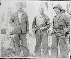 Tarawa Prints: Marine Officers Standing After Fight