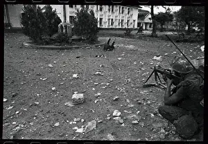 Hoi An Prints: Marine in Position for Attack in South Vietnam