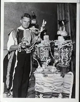 Haiti Prints: Us Marine With Voodo Equipment