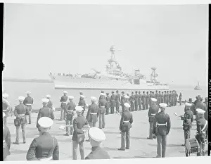 Charleston Prints: Marines Awaiting Ship with President Roosevelt