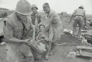 Marines Carrying Wounded Soldier