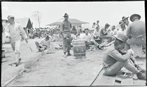 Marines Eating Around Camp