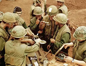 US Marines Eating Fruit Cocktail