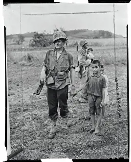 Marines Escorting Japanese Children