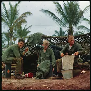 Marines on Gun Crew Duty
