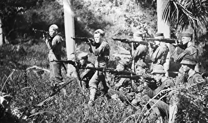 Marines With Guns On Hatian Shore